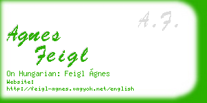 agnes feigl business card
